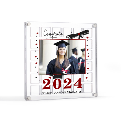 Personalised Acrylic Graduation Gift, Customized Photo、Date and Text Acrylic Ornament Gift For Her/Him