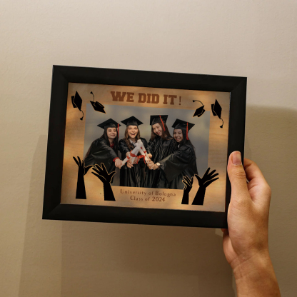2024 Graduation Gift - Personalised Year & Photo & Text Frame Night Light LED Night Light Gift for Her/Him