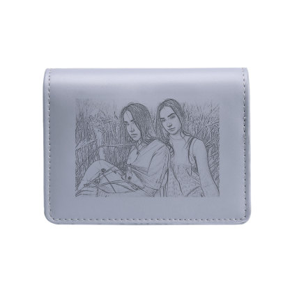 Custom Purse-Personalised Photo & Text PU Leather Ring Wallet Coin Purse Three Colors Available Gift for Her
