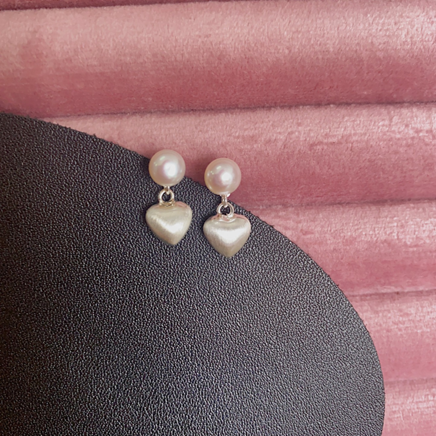 Heart and Pearl Earrings for Women