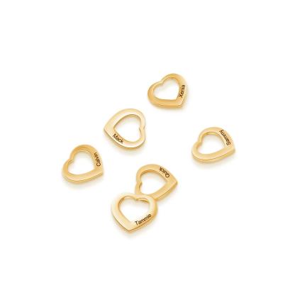 Name Heart Charm for Bangle Bracelet