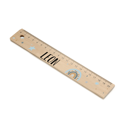 Cute Animal Personalised School Wooden Ruler With Engraved Children's Name - Back to School Suppler Gift for Kids