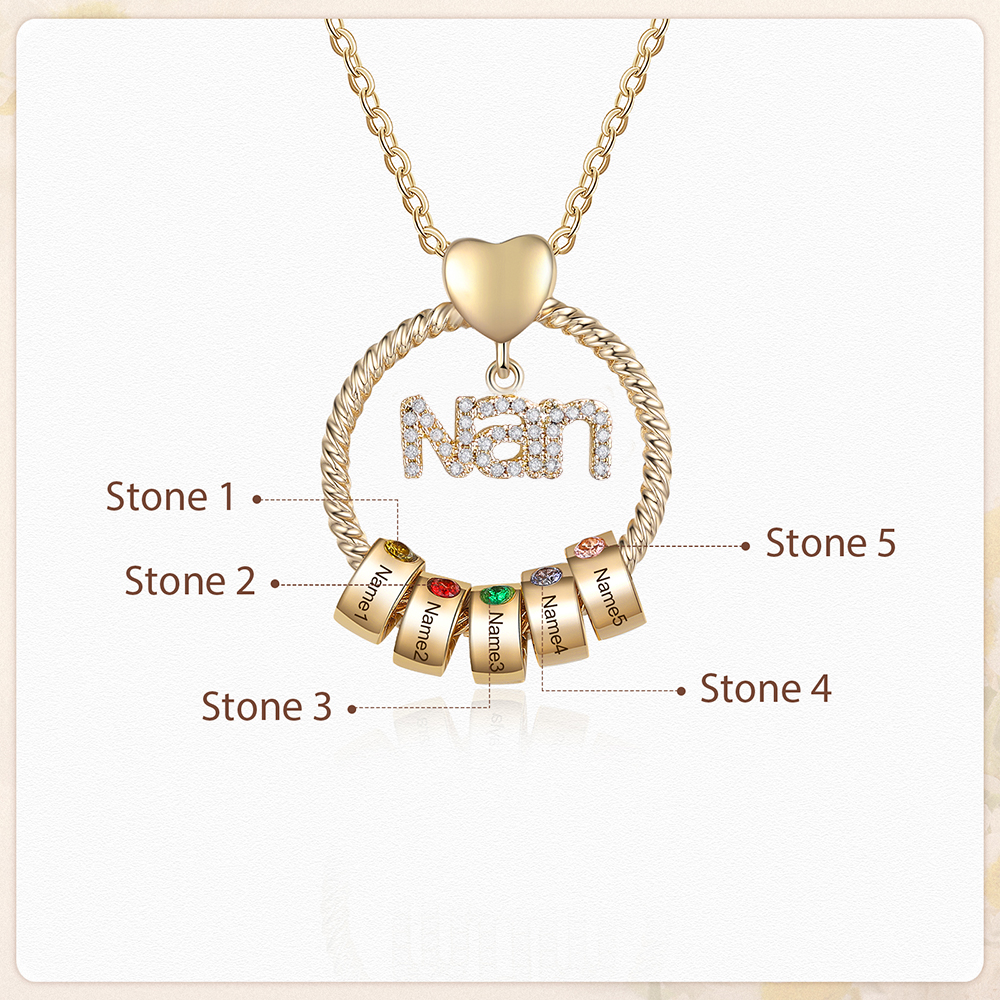 Necklace with 5 names outlet