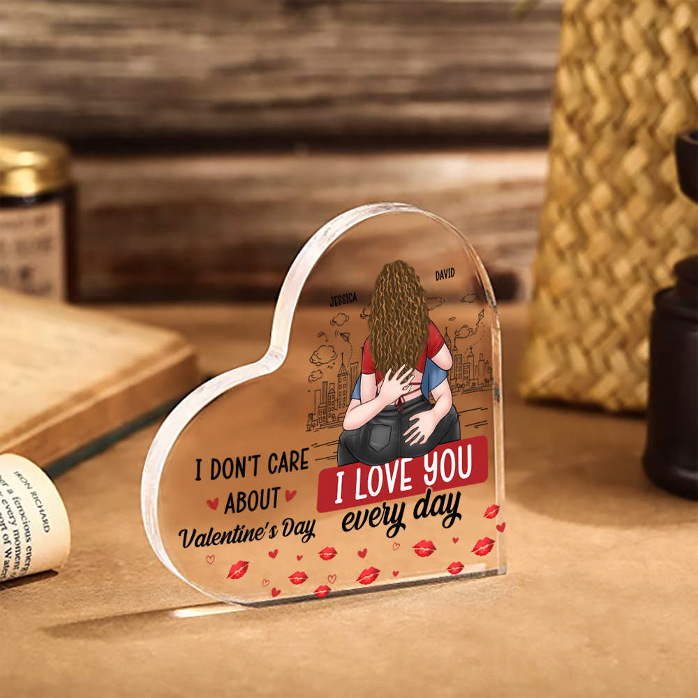 Personalised Acrylic Heart Plaque – “I Love You Every Day” – Valentine’s Day Gift for Couples