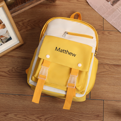 Personalised Name Cute School Bag Custom Nylon Polyester Backpack Back To School Gift for Kids