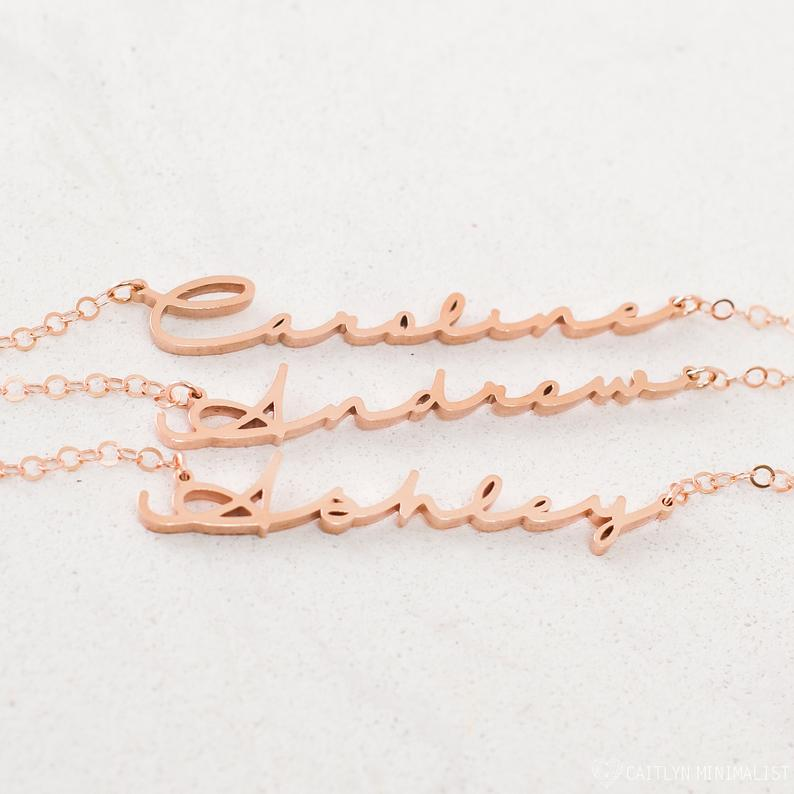 Personalised Necklace Custom 1 Name Necklace Gift For Her
