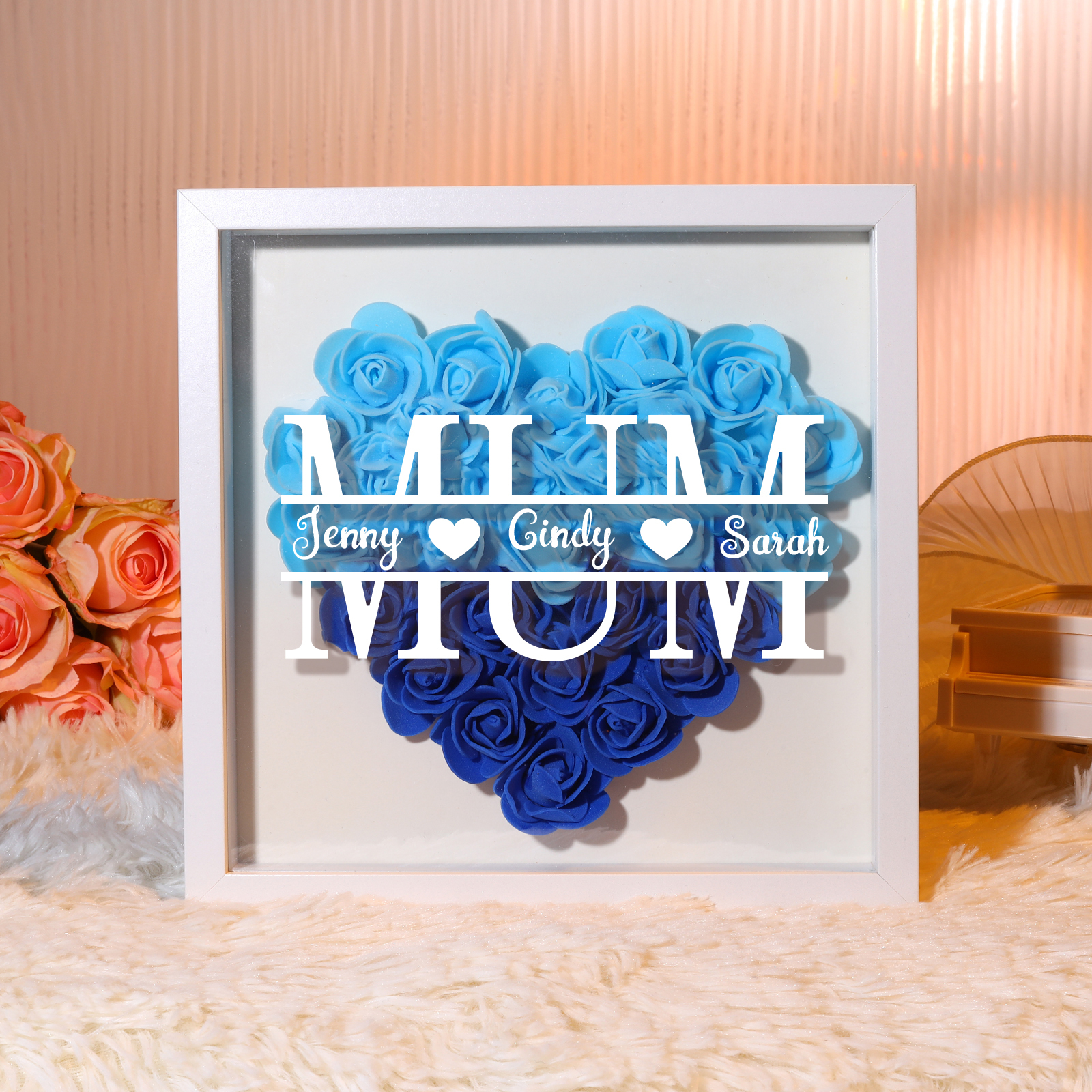 Personalised Custom Name and Text, Exquisite Love Decorations in Five Colors, Home Decoration Gifts for Mum