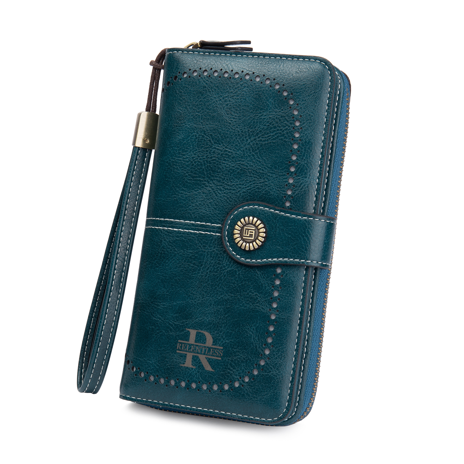 Custom Purse-4 Colors Unisex Purse Personalised Leather Wallet Engraving Names Zip Wallet Gifts for Men Women