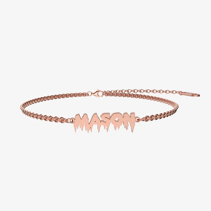 Jessemade Adjustable Personalised Name Anklet for Women