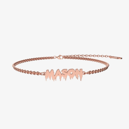 Jessemade Adjustable Personalised Name Anklet for Women