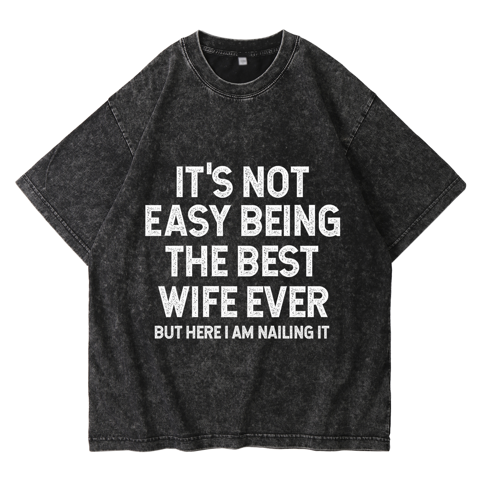 Personalised Couple T-Shirts – "It’s Not Easy Being the Best Husband/Wife Ever, But Here I Am Nailing It" – Valentine’s Day Gift for Couple | Jessemade