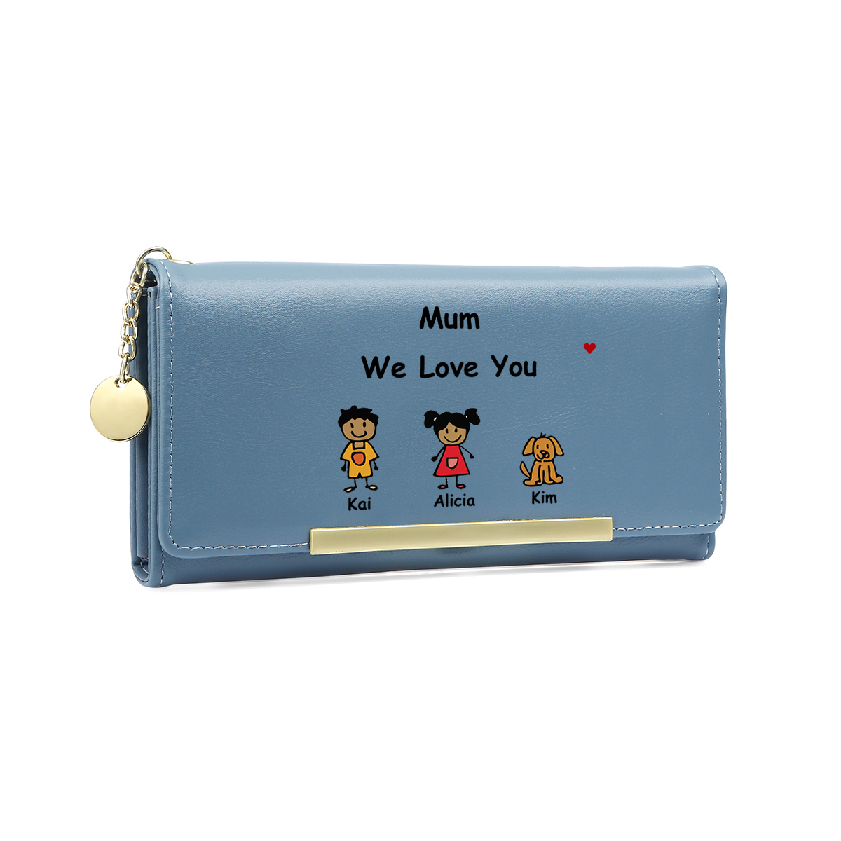 [Copy]Personalised Women's Wallet with Custom Name & Birth Flower –  Unique Mother's Day Gifts for Her | Jessemade
