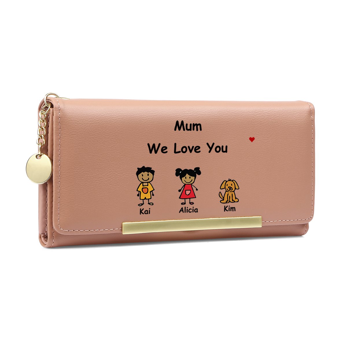 [Copy]Personalised Women's Wallet with Custom Name & Birth Flower –  Unique Mother's Day Gifts for Her | Jessemade