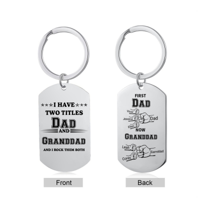Personalised Keyring Father's Day Gift - First Dad, Now Granddad | Jessemade
