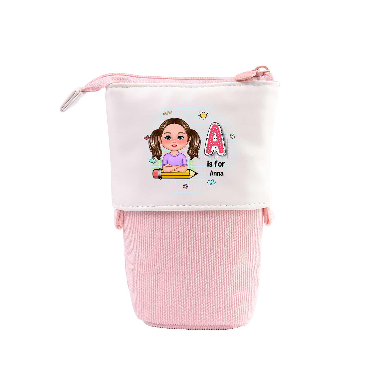 Personalised Cartoon Character Pencil Case – Custom Name Pop-Up Stationery Holder for Children-Back To School Gift For Boys/Girls | Jessemade