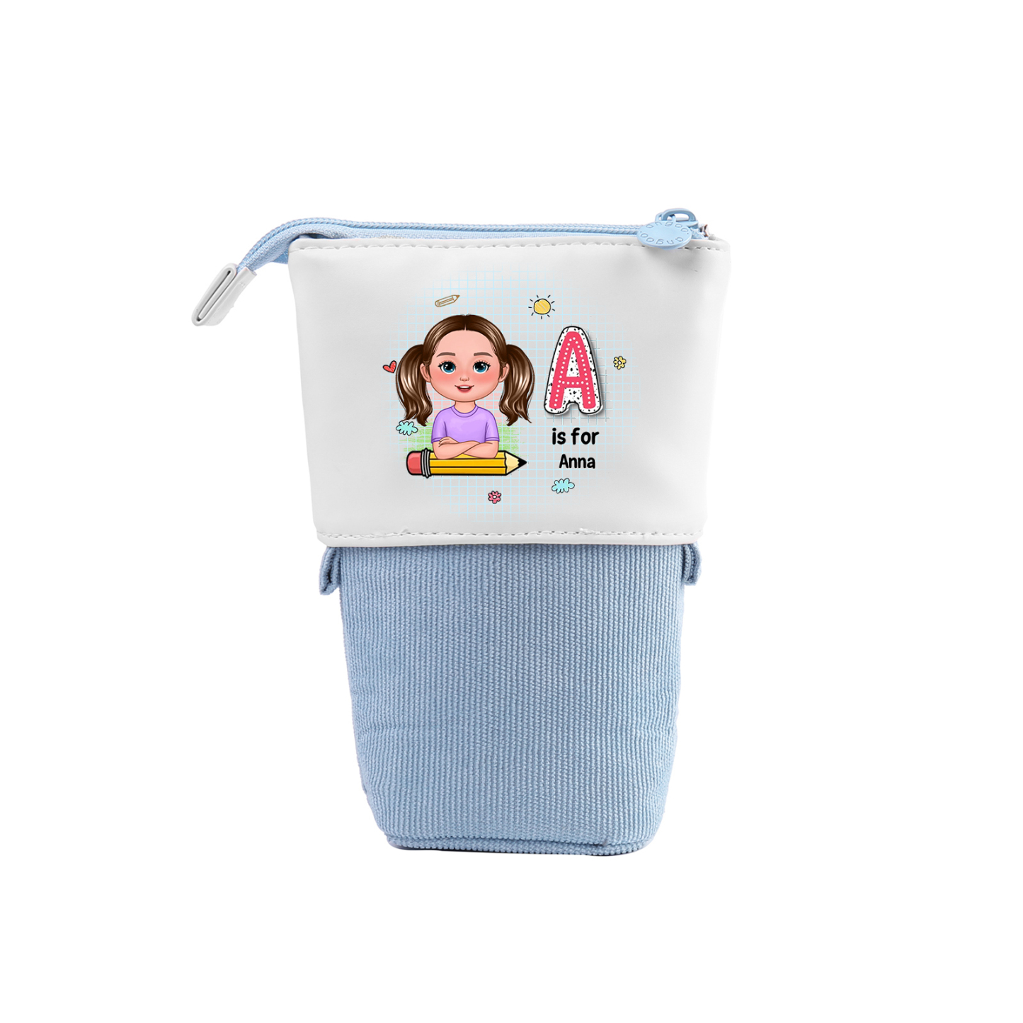 Personalised Cartoon Character Pencil Case – Custom Name Pop-Up Stationery Holder for Children-Back To School Gift For Boys/Girls | Jessemade