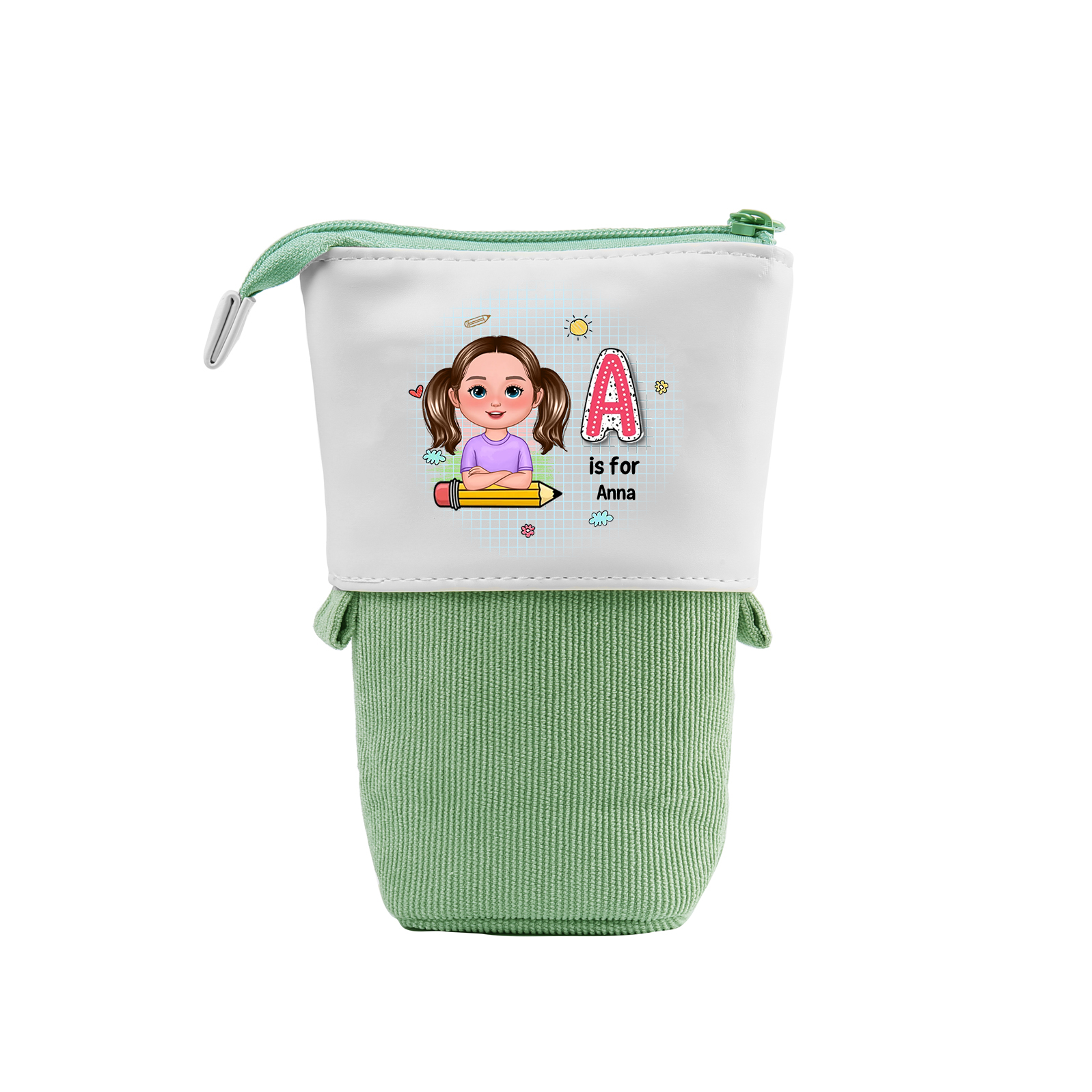 Personalised Cartoon Character Pencil Case – Custom Name Pop-Up Stationery Holder for Children-Back To School Gift For Boys/Girls | Jessemade
