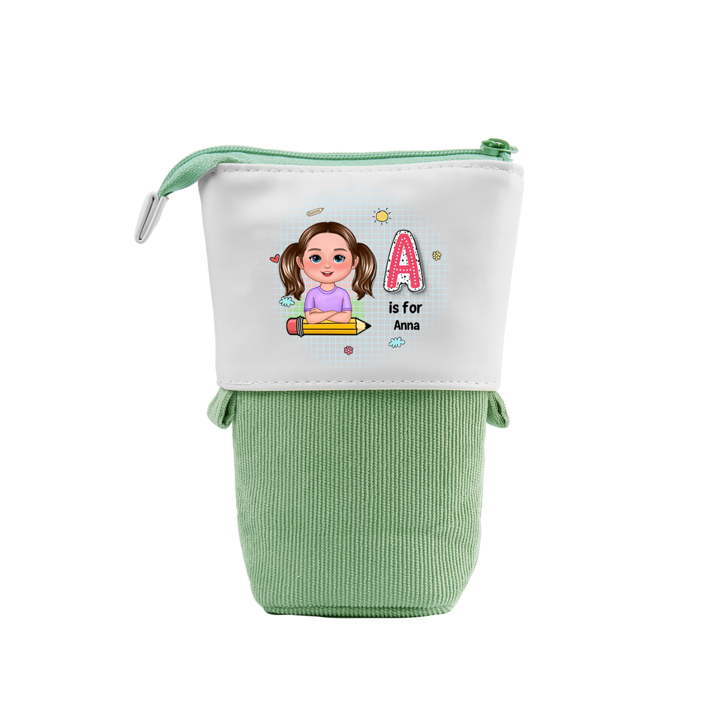 Personalised Cartoon Character Pencil Case – Custom Name Pop-Up Stationery Holder for Children-Back To School Gift For Boys/Girls | Jessemade