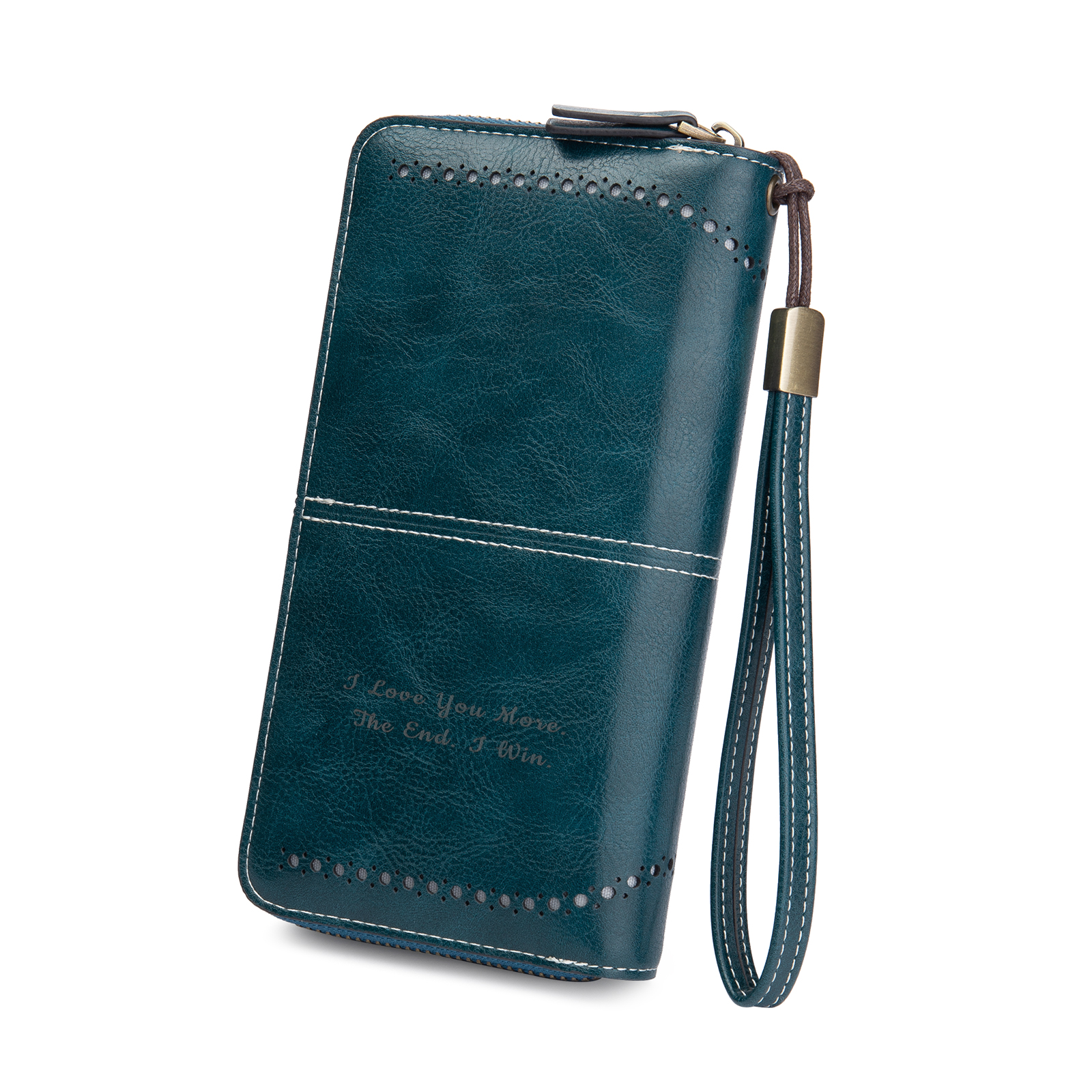 Custom Purse-4 Colors Unisex Purse Personalised Leather Wallet Engraving Names Zip Wallet Gifts for Men Women