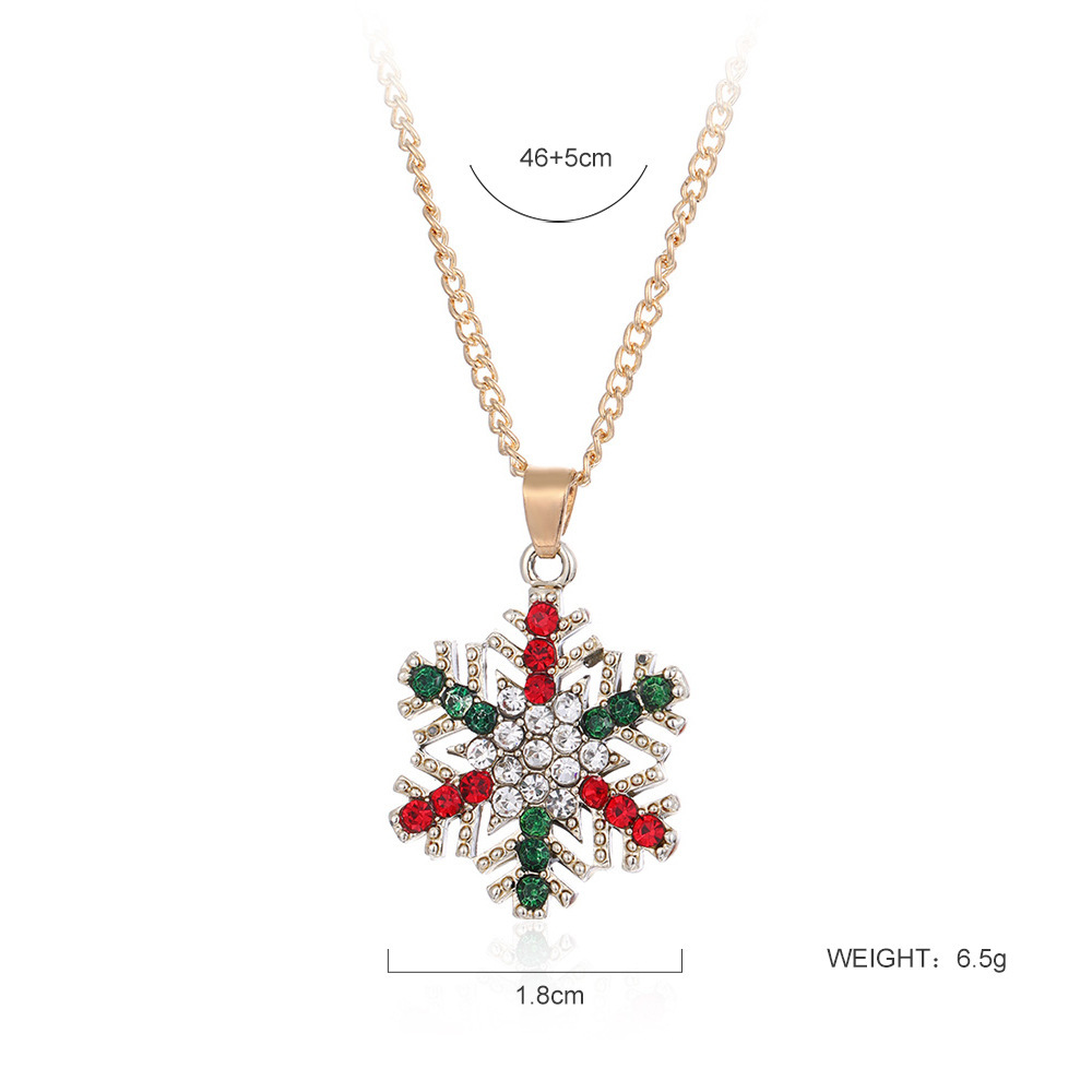 Family Christmas Gift Snowflake Earring & Necklace Set