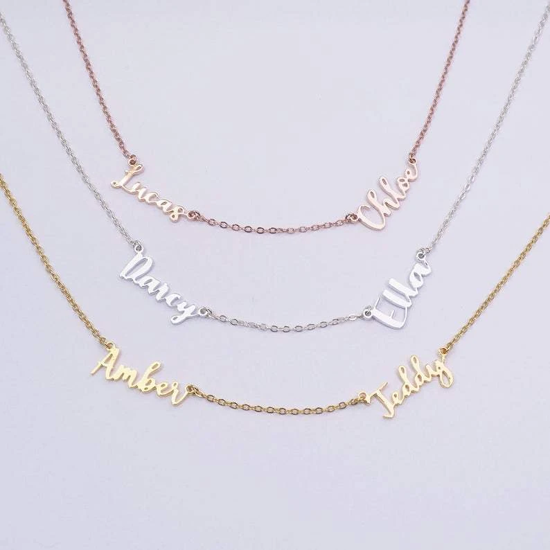 Personalised Necklace Custom 5 Names Necklace Gift For Women