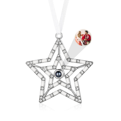 Personalised Double-Layer Star Photo Projection Ornament – A Memorable Christmas Gift for Family | Jessemade