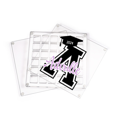Personalised Acrylic Graduation Gift, Customized Letter、Date and Text Acrylic Ornament Gift For Her/Him