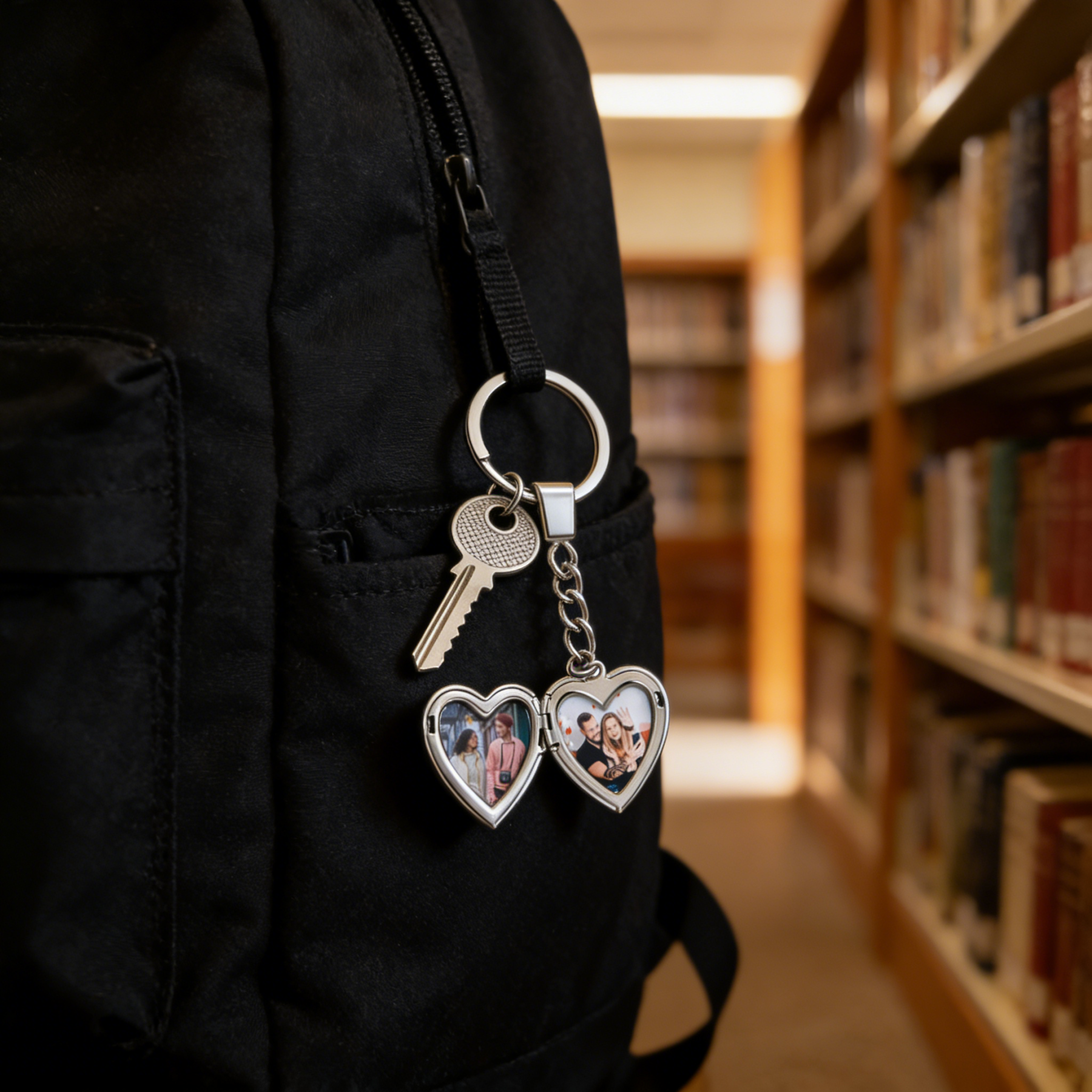 Personalised Photo Keyring Custom 2 Photos Gifts For Him