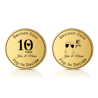 2 PCS Personalized Name Stainless Steel Commemorative Coin Custom Anniversary Special Gift