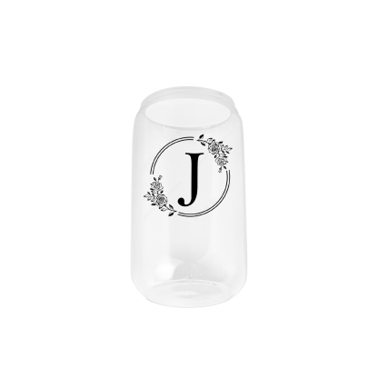 2024 Graduation Gift - Personalised Custom Letter Glass with Glass Straw