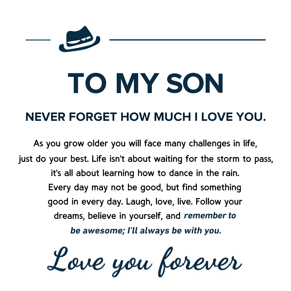 To My Son Inspirational Message Card