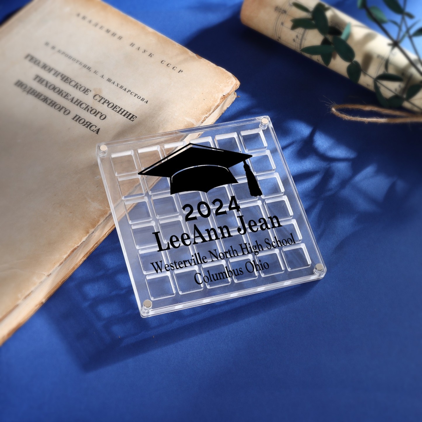 Personalised Acrylic Graduation Gift, Customized Name, Text and Date Acrylic Ornament Gift For Her/Him