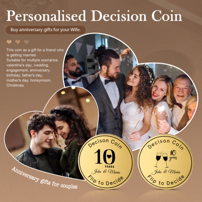 2 PCS Personalized Name Stainless Steel Commemorative Coin Custom Anniversary Special Gift