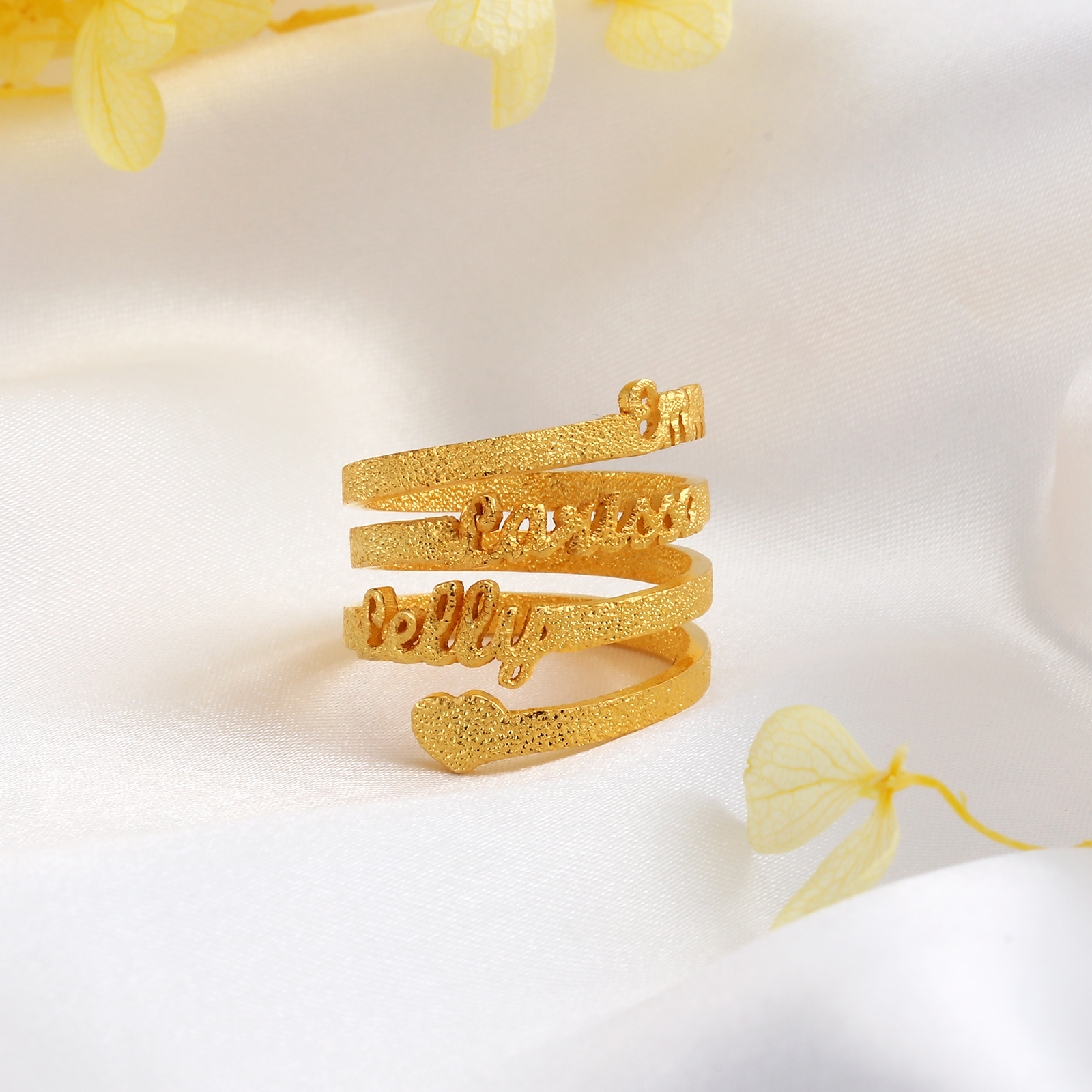 Personalised Family Name Ring Custom 3 Names Gifts For Women | Jessemade