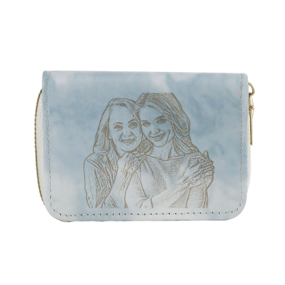 Custom Purse-Personalised Photo & Text PU Leather Women's Zipper Wallet Three Colors Available Gift for Her