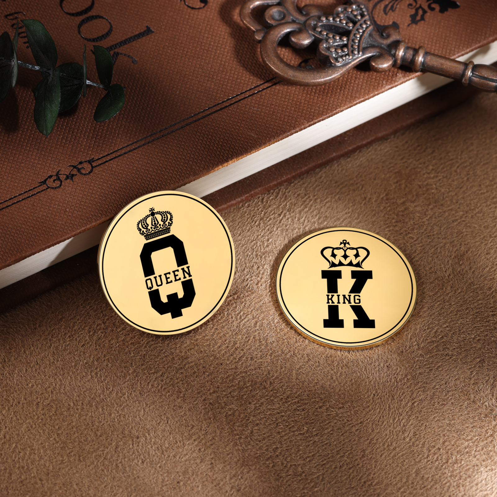 2 PCS Personalized Name Stainless Steel Couple Coin Custom Anniversary Special Gift
