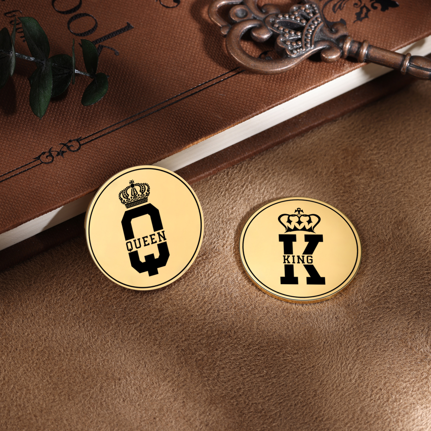 2 PCS Personalized Name Stainless Steel Couple Coin Custom Anniversary Special Gift
