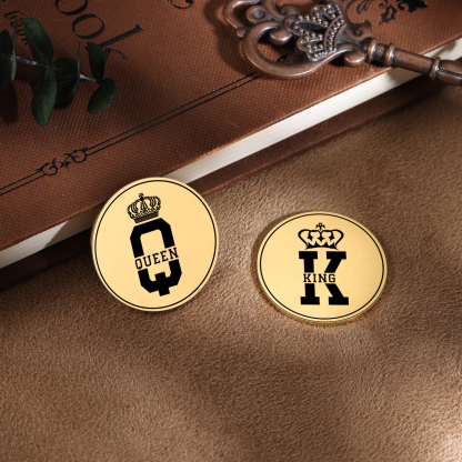 2 PCS Personalized Name Stainless Steel Couple Coin Custom Anniversary Special Gift