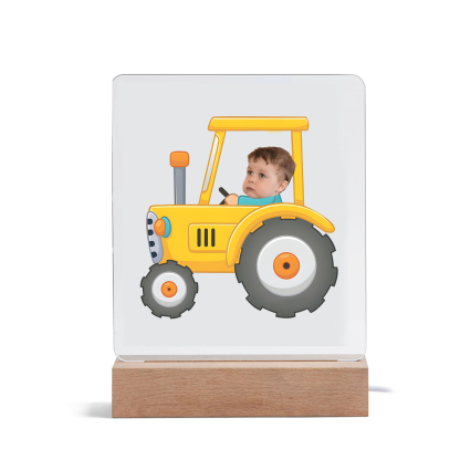 Personalised Photo Acrylic Exquisite Pattern Night Light, A Gift For Children