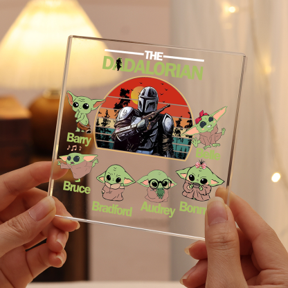 6 Names - Personalised Dadalorians Pattern Custom Name Acrylic Ornament Father's Day Gift