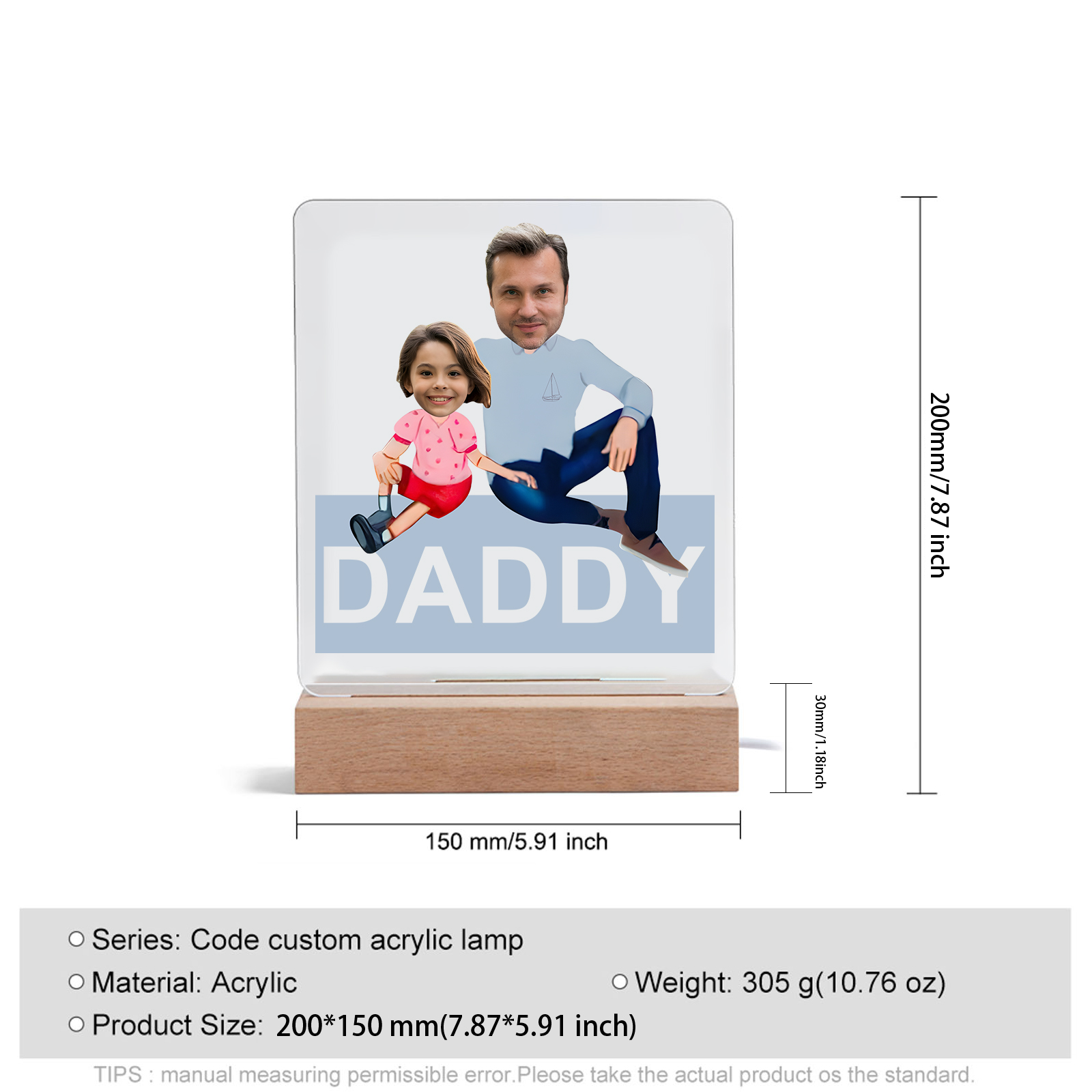 2024 Graduation Gifts - Personalised Photo Family Night Light Custom Text LED Light Graduation Gift for Son/Daughter