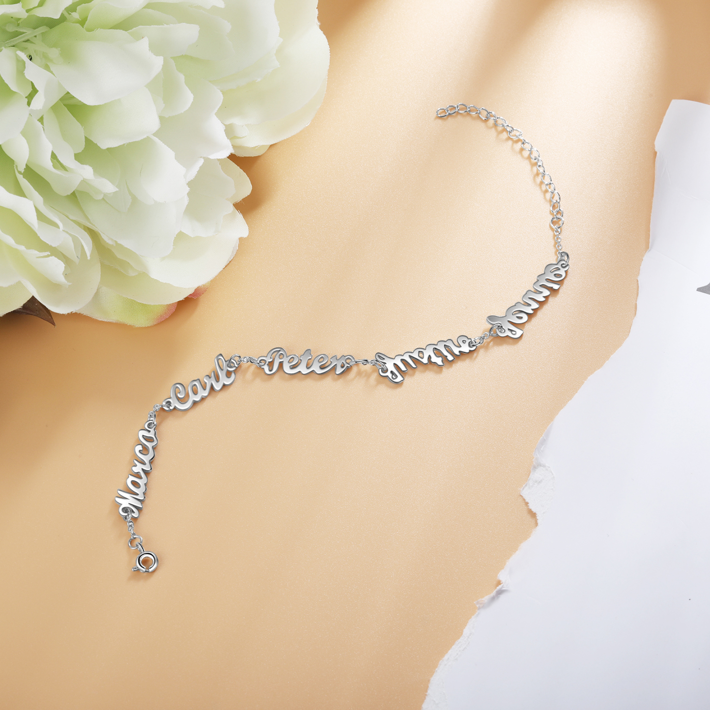Personalised Family Name Women's Bracelet For Mother Custom 5 Names Bracelet For Her