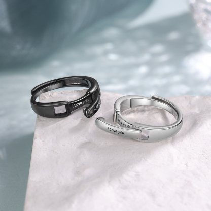 Couple Ring Personalised Matching Rings Gift Set With Gift Box for Couple