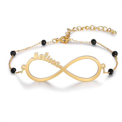 Personalised Infinity Bracelet Custom 1 Name Bracelet Gift For Women | Jessemade