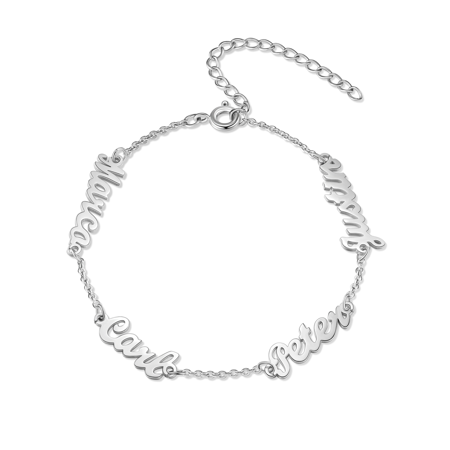 Personalised Family Name Bracelet Custom 4 Names Bracelet Best Gift For Her