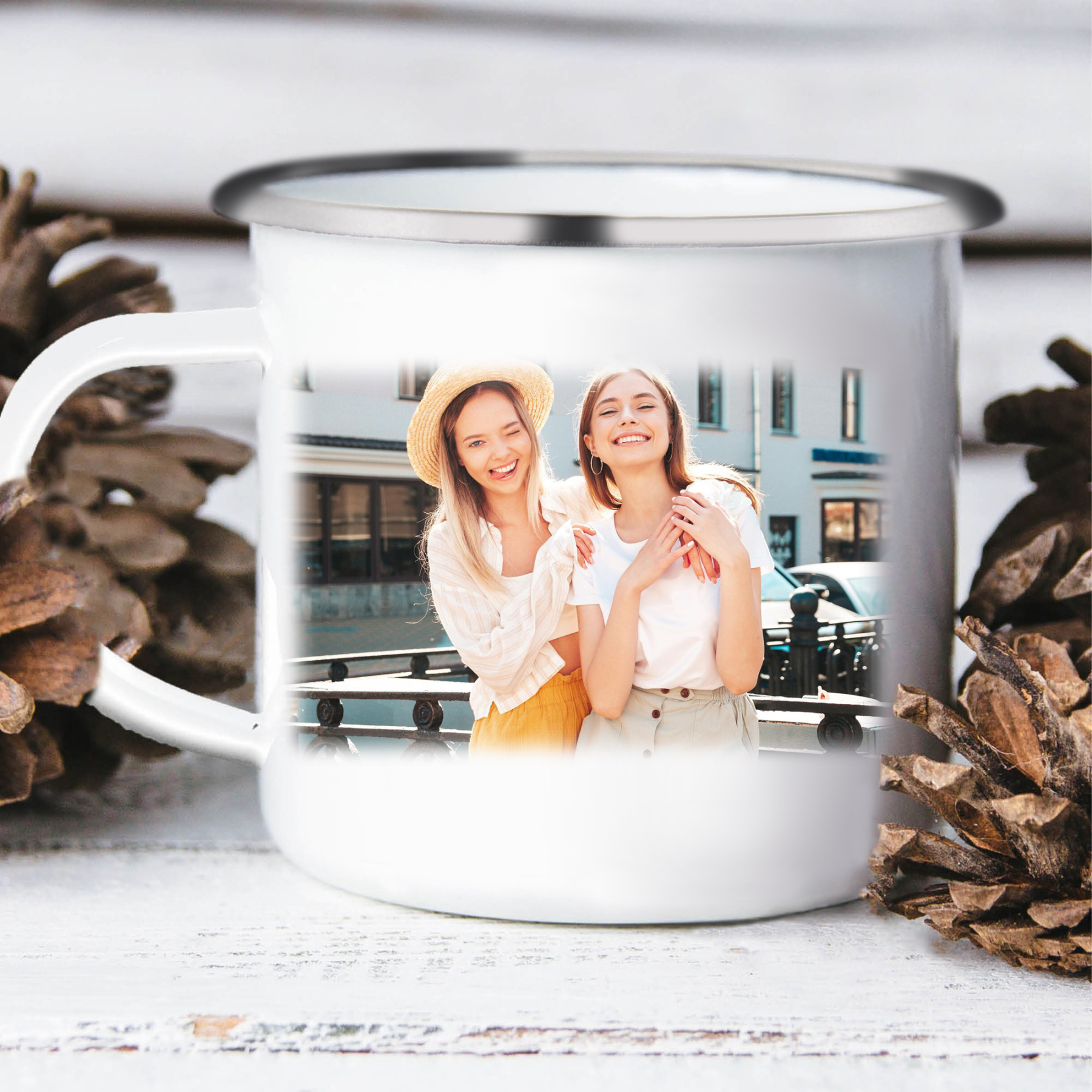 Personalised 2 Names And Photo Mug-Custom Set With Gift Box To My Best Friend Birthday Gift Ceramic Coffee Mug for Bestie