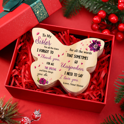 Wooden Candle Holder Butterfly Shaped Home Decor - Christmas Gift to My Sister | Jessemade