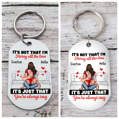 Personalised Double-Sided Keyring with 2 Names & Characters - "It’s No