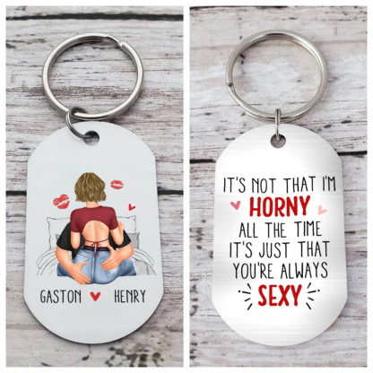 Personalised Keyring with 2 Names & Characters - "It’s Just That You’r