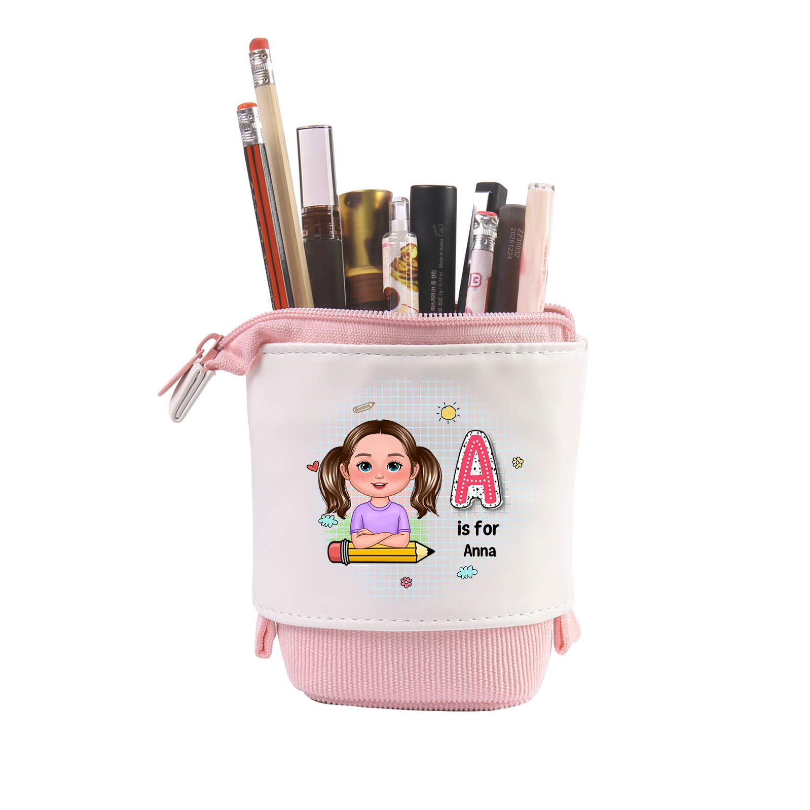 Personalised Cartoon Character Pencil Case – Custom Name Pop-Up Stationery Holder for Children-Back To School Gift For Boys/Girls | Jessemade